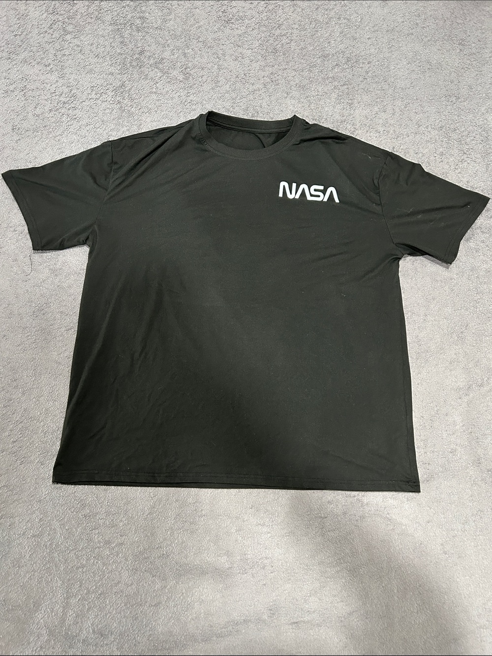 NASA Black Graphic Tee with White Logo